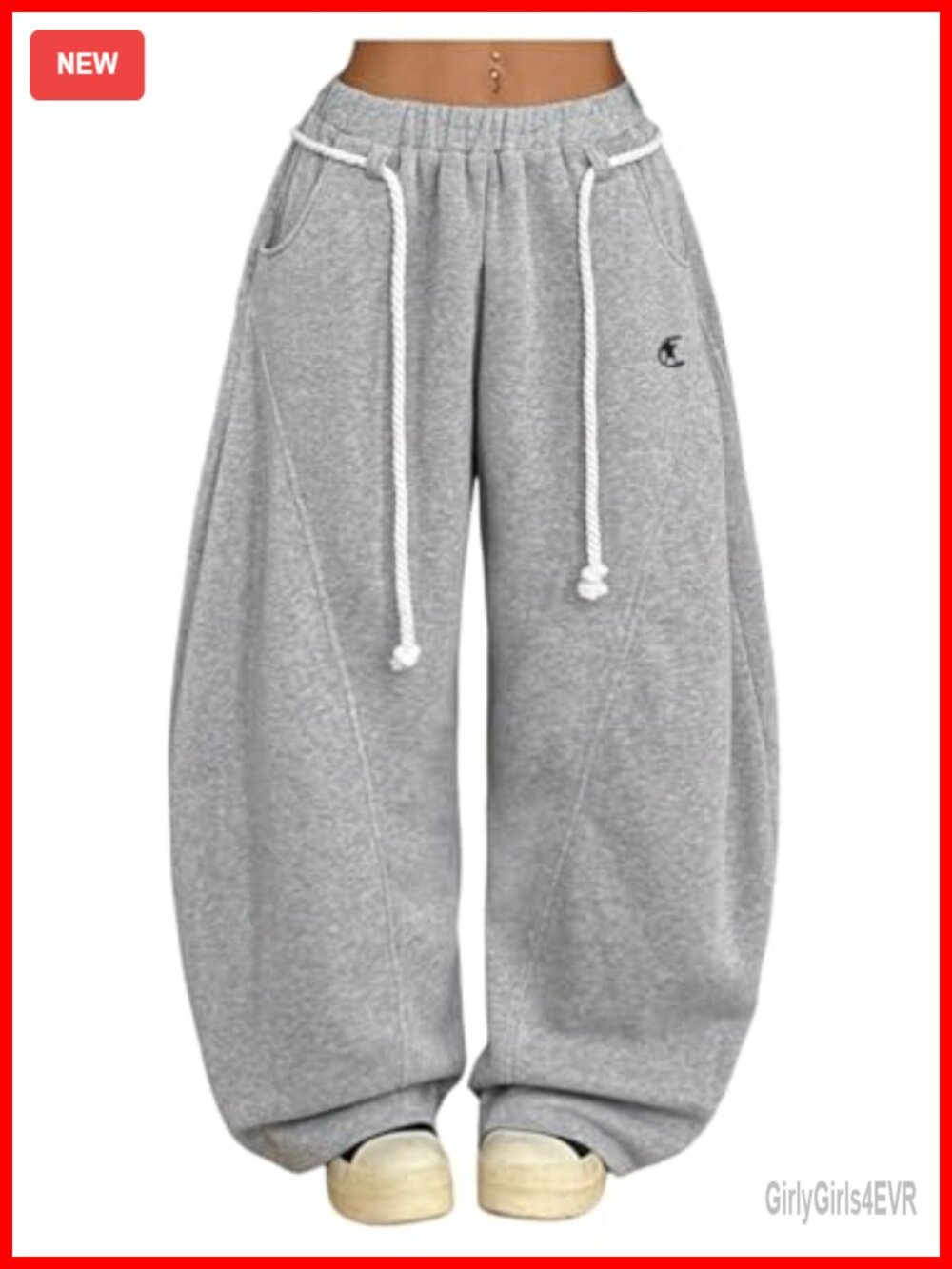 Barrel Wide Leg Sweatpants Pockets Fleece Y2K Streetwear Lounge